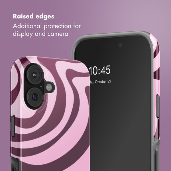 Selencia Vivid Back Cover Apple iPhone 17 - Wavy Swirl Pink Plum
