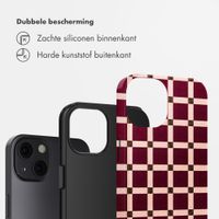 Selencia Vivid Backcover Apple iPhone 13 - Check This Burgundy