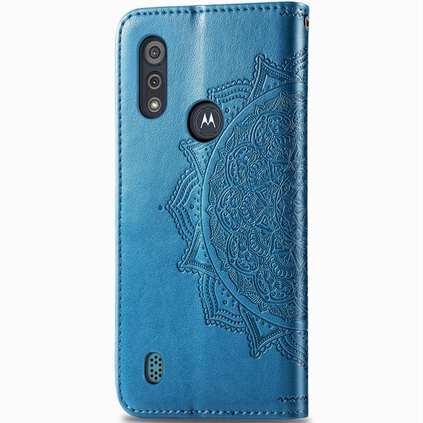 Mandala Bookcase Motorola Moto E6s - Turquoise
