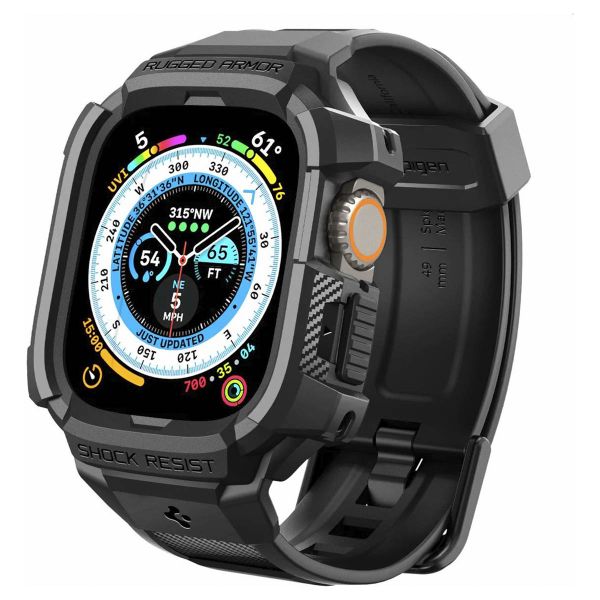 Spigen Rugged Armor™ Pro Case Apple Watch Ultra - 49 mm - Zwart