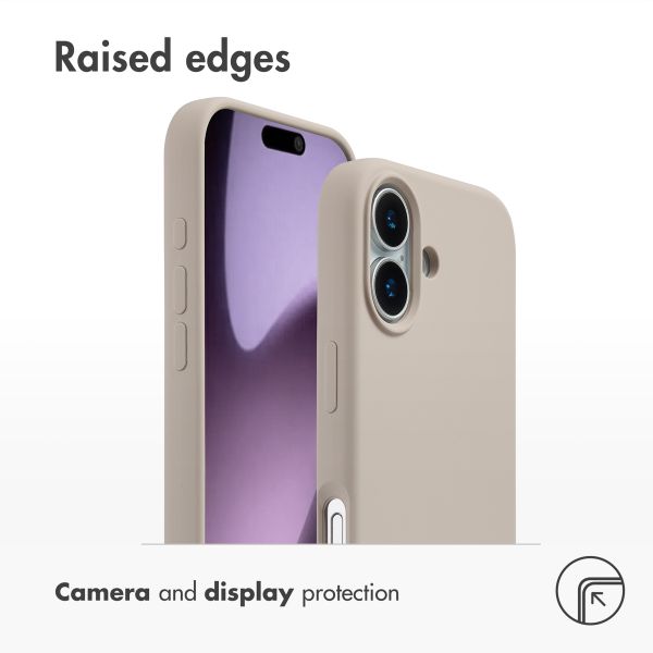 Accezz Liquid Silicone Back Cover with MagSafe Apple iPhone 17 - Stone