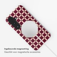 Selencia Vivid Backcover met MagSafe Samsung Galaxy S26 - Check This Burgundy