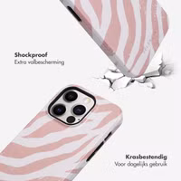Selencia Vivid Backcover Apple iPhone 14 Pro - Colorful Zebra Old Pink