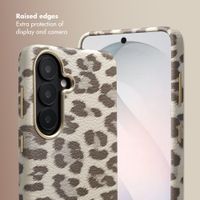 Selencia Sabi Back Cover Panther Print with MagSafe Samsung Galaxy S26 - Soft Ivory