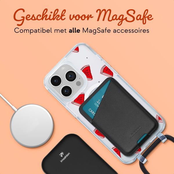 Ontwerp je eigen MagSafe Backcover met afneembaar koord Apple iPhone 15 Pro Max - Transparant