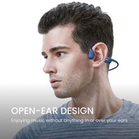 Shokz OpenRun - Standaard maat - Open-Ear draadloze oordopjes - Bone conduction - Blauw