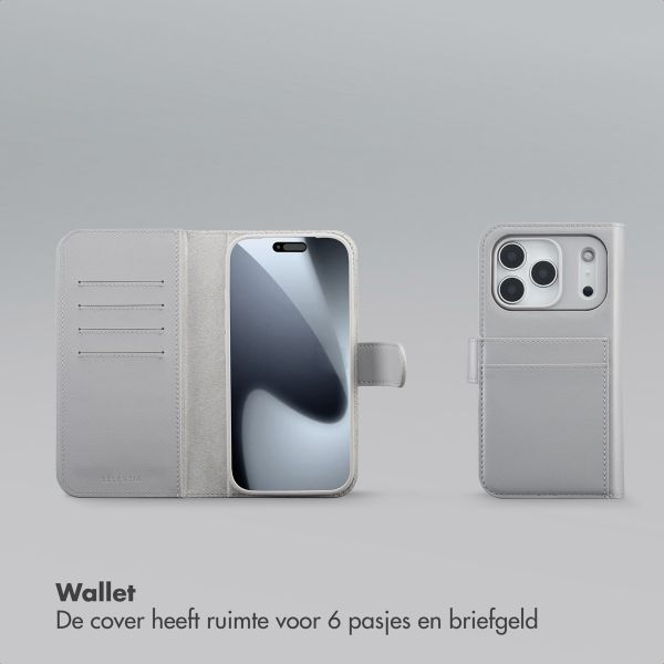 Selencia Olyn Uitneembare Bookcase met MagSafe Apple iPhone 17 Pro - Grijs