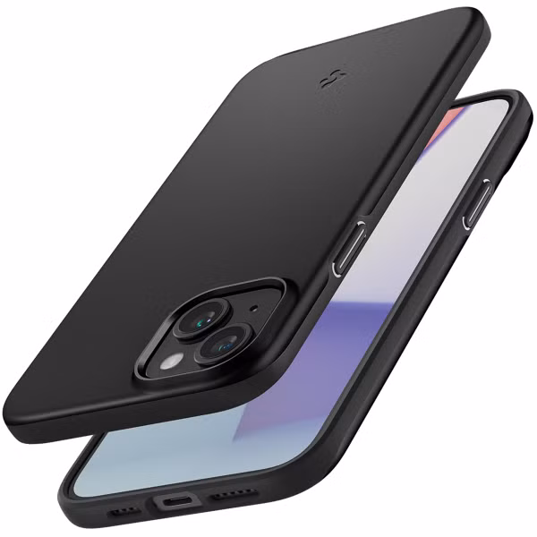 Spigen Thin Fit Backcover Apple iPhone 15 - Zwart