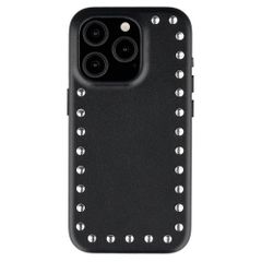 Selencia Studs Backcover met MagSafe Apple iPhone 15 Pro - Velvet Black