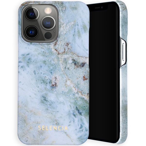 Selencia Maya Fashion Backcover iPhone 13 Pro - Marble Blue