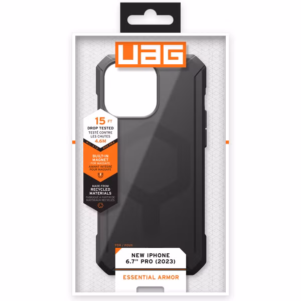 UAG Essential Armor MagSafe Apple iPhone 15 Pro Max - Zwart