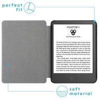 imoshion Design Slim Hard Case Bookcase Amazon Kindle (2024) / Amazon Kindle (2022) 11th gen - White Graphic