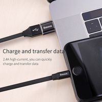 Baseus Micro-USB naar USB-C adapter - OTG - Zwart