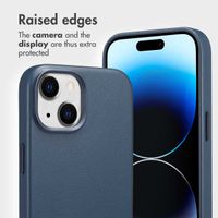 Accezz 2-in-1 Leather Bookcase with MagSafe Apple iPhone 15 - Nightfall Blue