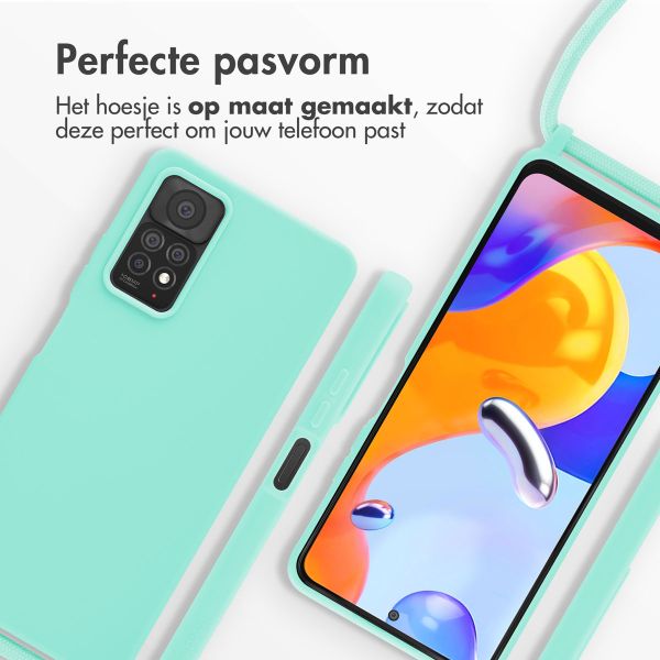 imoshion Siliconen hoesje met koord Xiaomi Redmi Note 11 Pro - Mintgroen