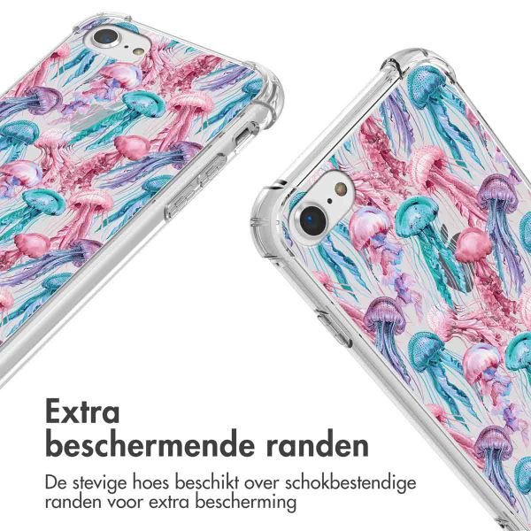 imoshion Design hoesje met koord Apple iPhone SE (2022 / 2020) / 8 / 7 - Jellyfish Watercolor