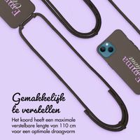 Gepersonaliseerd Color Backcover MagSafe met afneembaar koord en naam  iPhone 13 - Black Coffee