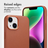 Accezz 2-in-1 Leather Bookcase with MagSafe Apple iPhone 14 - Sienna Brown