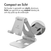 imoshion Aluminium telefoonhouder bureau - Verstelbaar - Universeel - Zilver