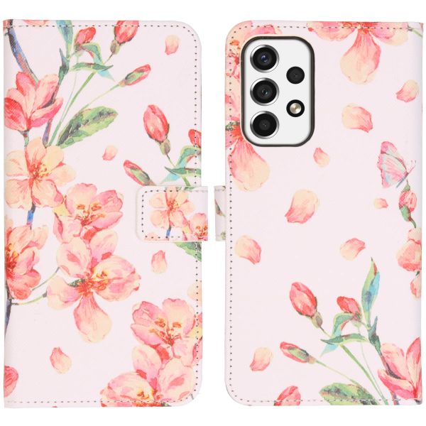 imoshion Design Softcase Bookcase Samsung Galaxy A53 - Blossom Watercolor