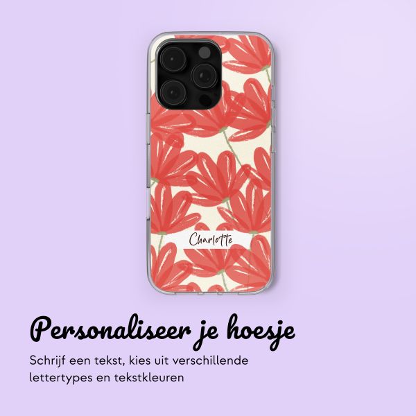 Hoesje met eigen foto en/of tekst Apple iPhone 16 Pro - Bloemen