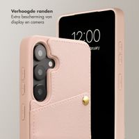 Selencia Nova Telefoonhoes met Koord en Pashouder Samsung Galaxy S25 / S24 - Dusty Rose