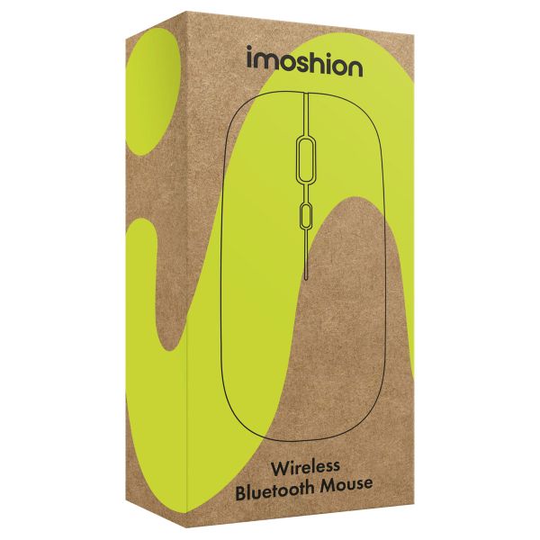 imoshion Wireless Mouse - Rechargeable Computer Mouse + 2.4G USB-A Adapter - Black