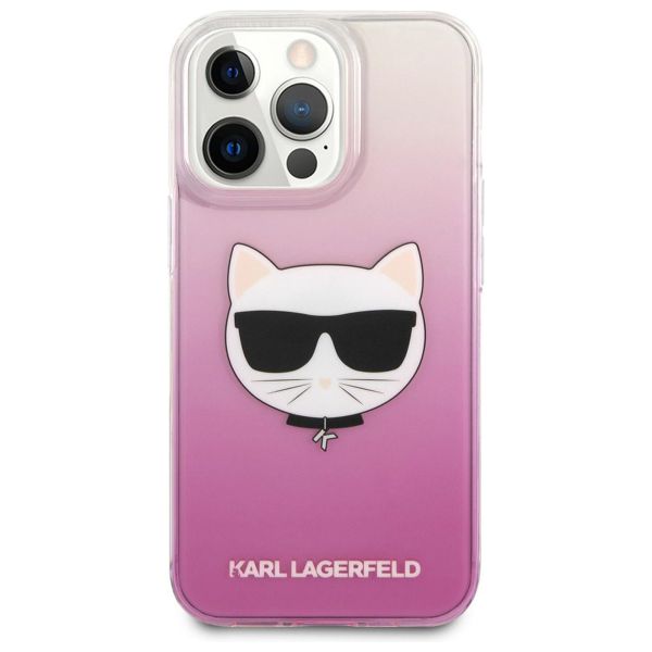 Karl Lagerfeld Hardcase Backcover Choupette iPhone 13 Pro - Roze