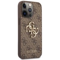 Guess 4G Metal Logo Backcover iPhone 13 Pro - Bruin