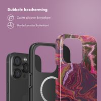 Selencia Vivid Tough Backcover met MagSafe iPhone 15 Pro - Marble Purple