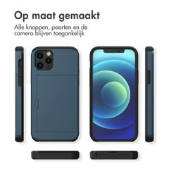 imoshion Backcover met pasjeshouder Apple iPhone 12 (Pro) - Donkerblauw