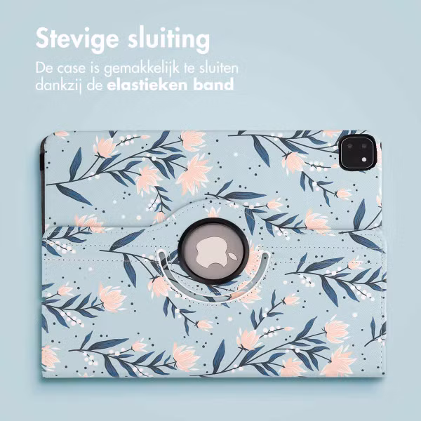 imoshion 360° Draaibare Design Bookcase Apple iPad Pro 12.9 (2018/2020/2021/2022) - Flowers