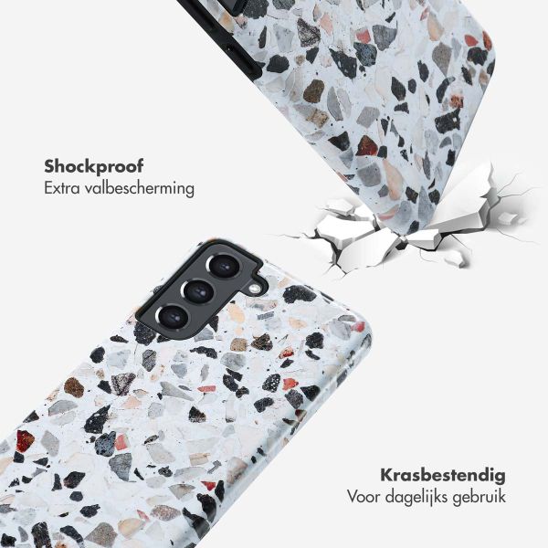 Selencia Vivid Tough Backcover Samsung Galaxy S21 FE - Chic Terazzo