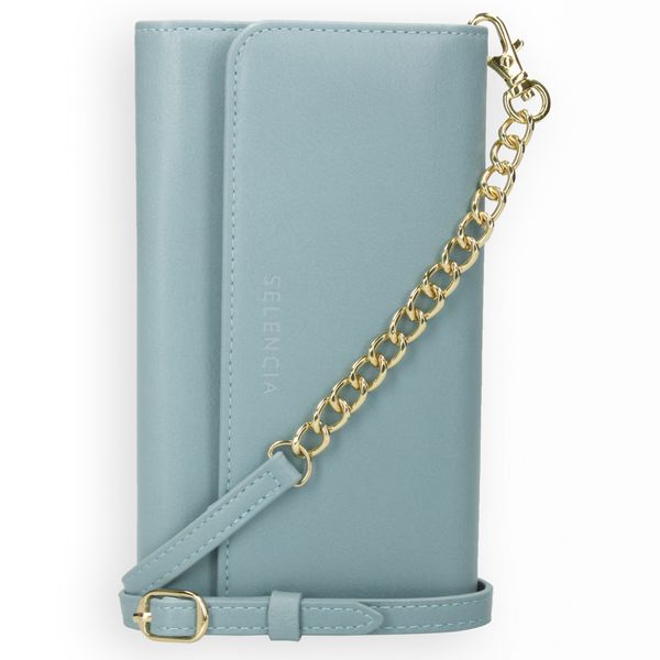 Selencia Eny Uitneembare Vegan Lederen Clutch iPhone 11 - Blauw