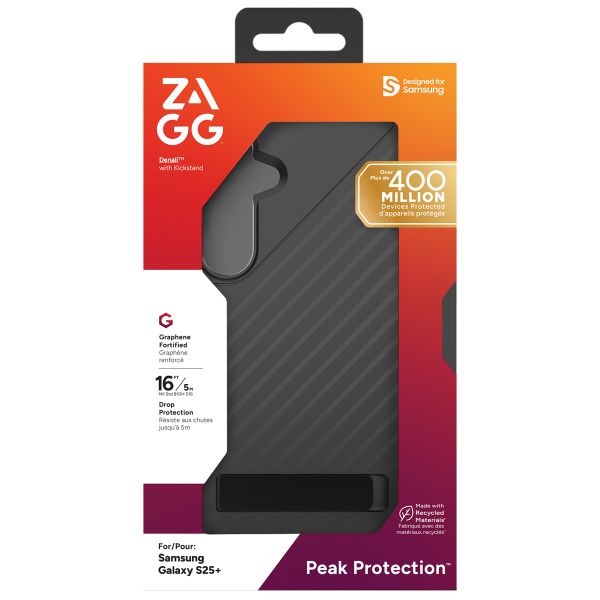 ZAGG Denali Snap KickStand Case Samsung Galaxy S25 Plus - Zwart