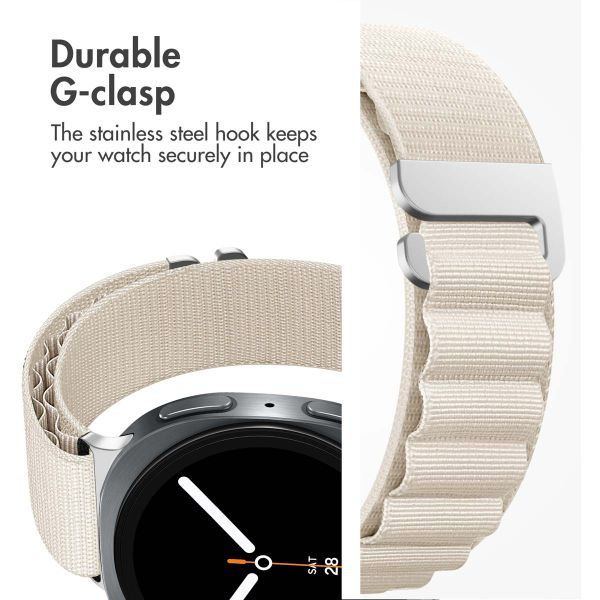 imoshion Nylon Alpine Band Samsung Galaxy Watch 9 (40/44mm) / Watch 8 (40/44mm) / Classic (46mm) - White