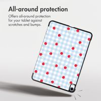 imoshion Design Trifold Case Apple iPad Air 11 inch (2026) M4 / (2025) M3 / (2024) M2 / Air 5 (2022) / Air 4 (2020) - Cherry Check