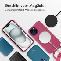 imoshion Color Backcover met afneembaar koord MagSafe Apple iPhone 15 - Raspberry