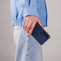 imoshion Texture Backcover Samsung Galaxy S25 - Donkerblauw