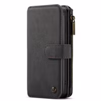 CaseMe Luxe 2 in 1 Portemonnee Bookcase Apple iPhone 12 (Pro) - Zwart