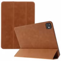 Accezz Leather Trifold Bookcase Apple iPad Pro 13 (2025) M5 / (2024) M4 - Cognac