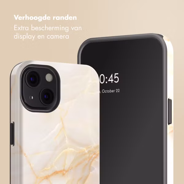 Selencia Vivid Backcover met MagSafe Apple iPhone 13 - Golden Beige Marble