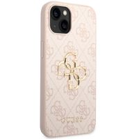 Guess 4G Metal Logo Backcover Apple iPhone 15 - Roze