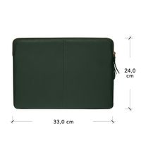 dbramante1928 Paris+ Sleeve - Laptop hoes 13 inch - Echt leer - MacBook Pro / Air 13 inch - Evergreen