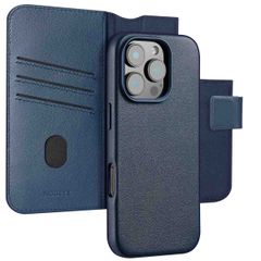 Accezz 2-in-1 Leather Bookcase with MagSafe Apple iPhone 16 Pro Max - Nightfall Blue
