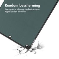 imoshion Trifold Bookcase Apple iPad 9 (2021) 10.2 inch / iPad 8 (2020) 10.2 inch / iPad 7 (2019) 10.2 inch - Donkergroen