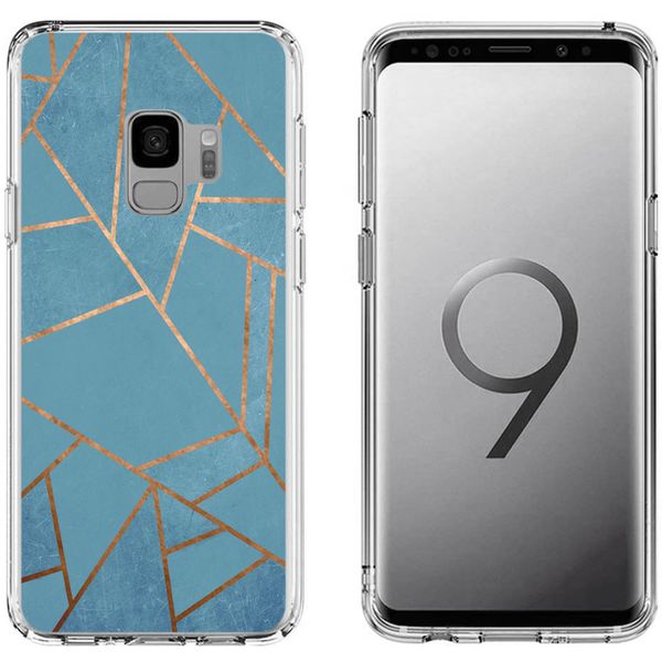 imoshion Design hoesje Samsung Galaxy S9 - Grafisch Koper / Blauw