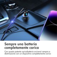 imoshion Mini autolader - 2 poorten - USB-A Quick Charge - USB-C Power Delivery - 60 Watt - Zwart - Apple iPhone 15