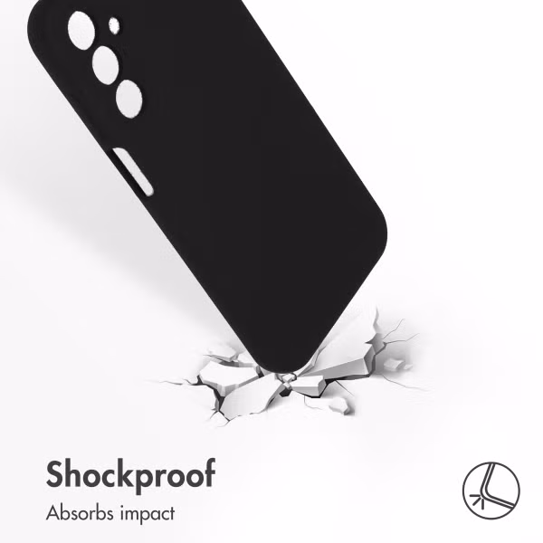 Accezz Liquid Silicone Backcover Samsung Galaxy A15 (5G/4G) - Zwart