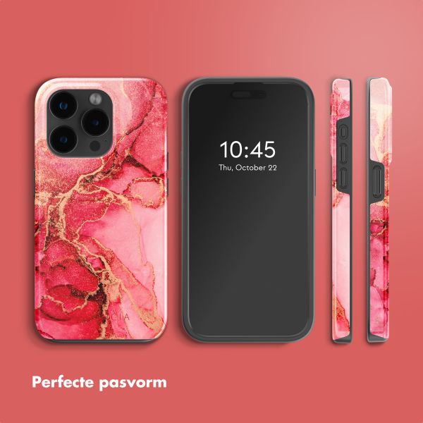 Selencia Vivid Tough Backcover met MagSafe iPhone 15 Pro Max - Rosy Marble